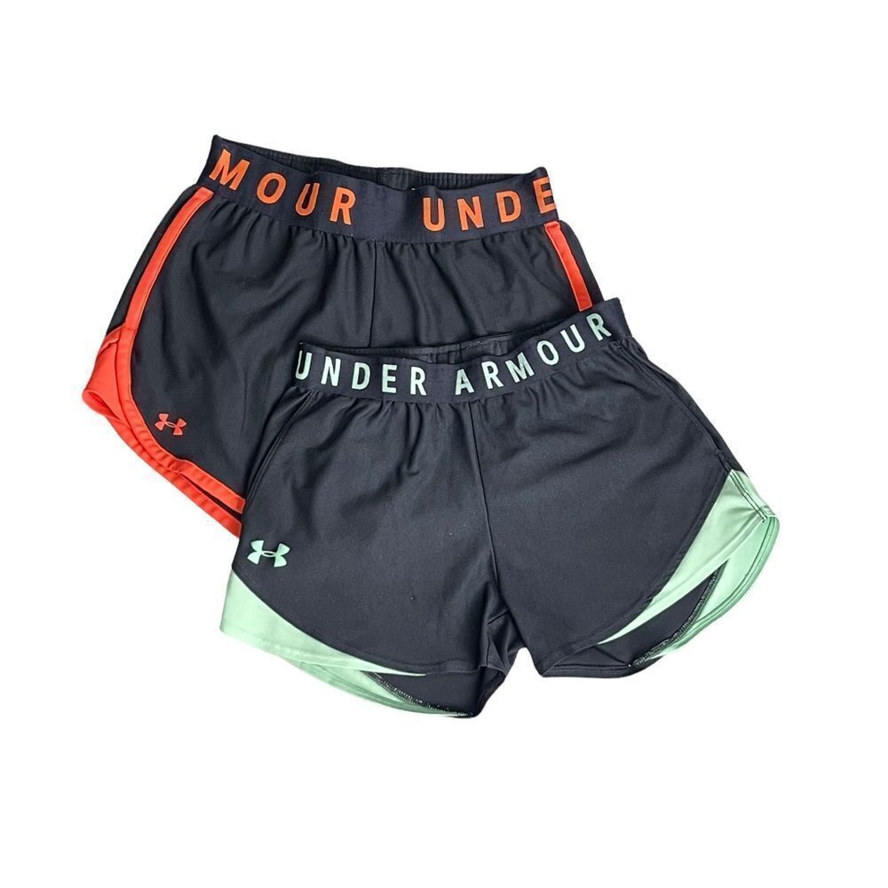 Under Armour Set of 2 HeatGear Loose Black Workout Athletic Shorts Women’s XS